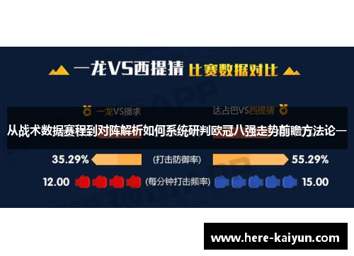 从战术数据赛程到对阵解析如何系统研判欧冠八强走势前瞻方法论一 从战术数据赛程到对阵解析如何系统研判欧冠八强走势前瞻方法论一